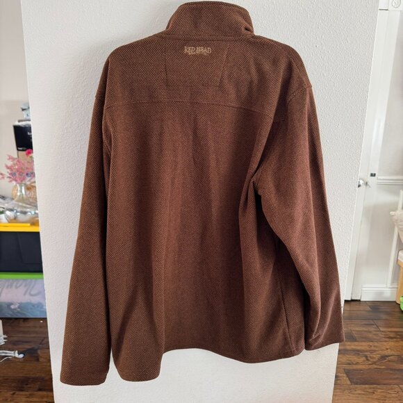 Red Head Honeycomb Fleece Pullover Rust Brown Men's XL - Picture 2 of 3